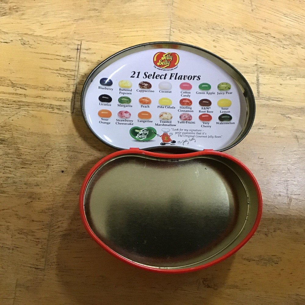 Jelly Belly Collectible Tin Bean shaped 2.75oz