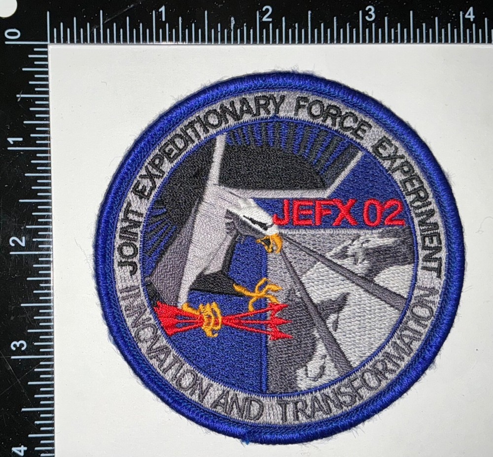 USAF Joint Expeditionary Force Experiment JEFX02 HOOK & LOOP Patch