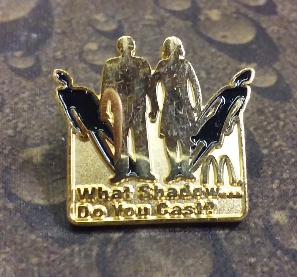 Ronald McDonald's What Shadow Do You Cast pin badge