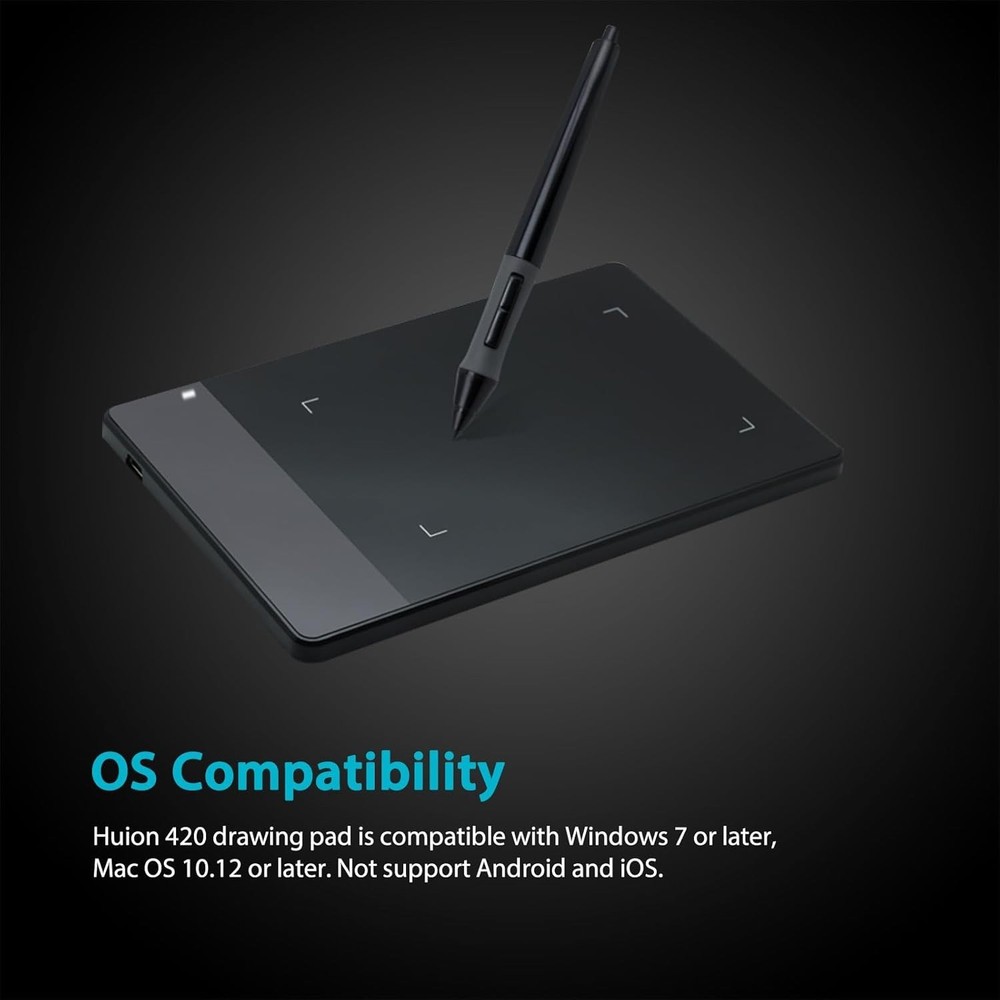 420 OSU Tablet Drawing Tablet, Graphics Tablet with Digital Stylus, 4 x 2.23 ...