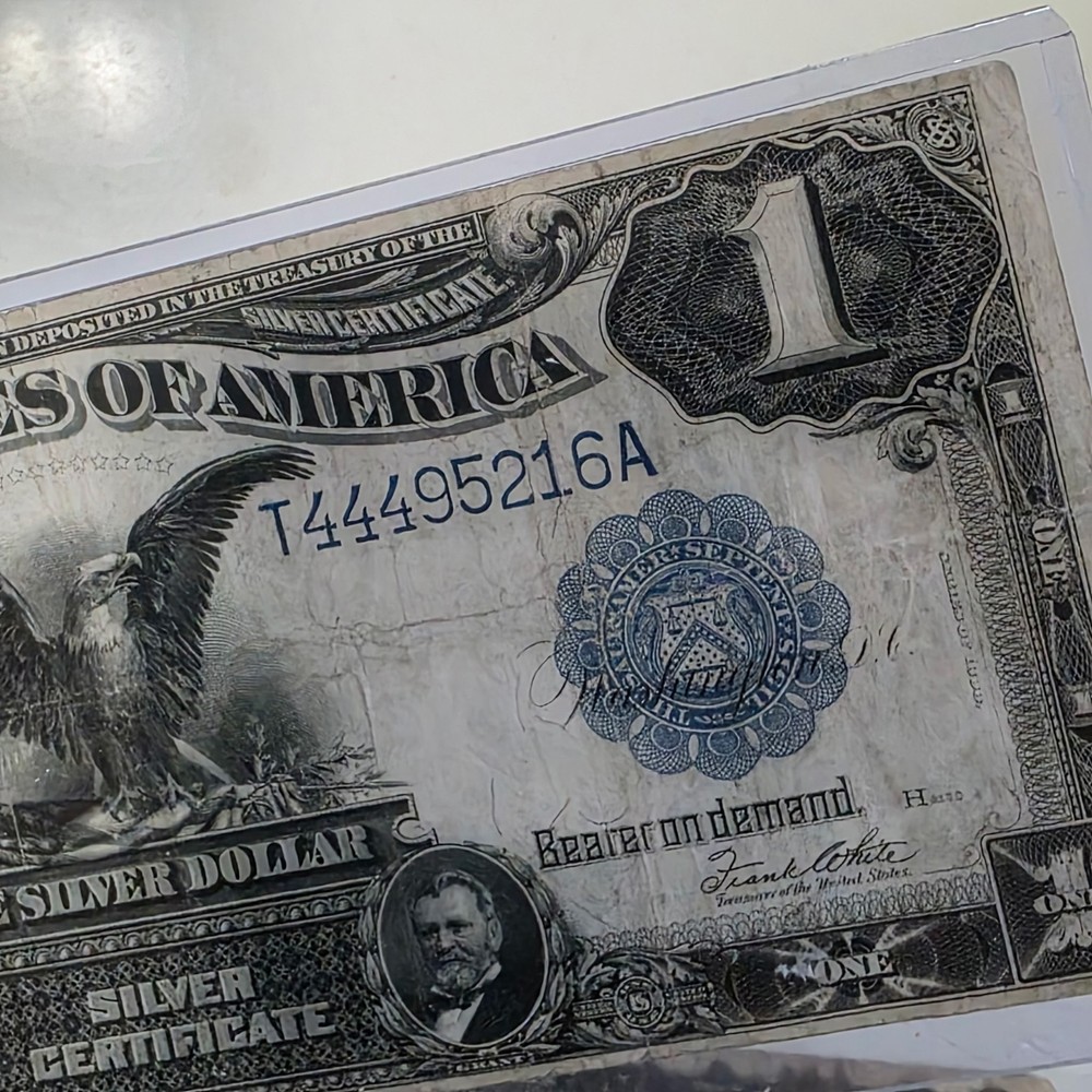 1899 Silver Certificate Black Eagle Large Note $1 Dollar SN T44495216A