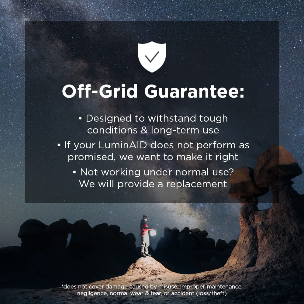 LuminAID Solar Camping Lantern - Inflatable Powered by or USB, White