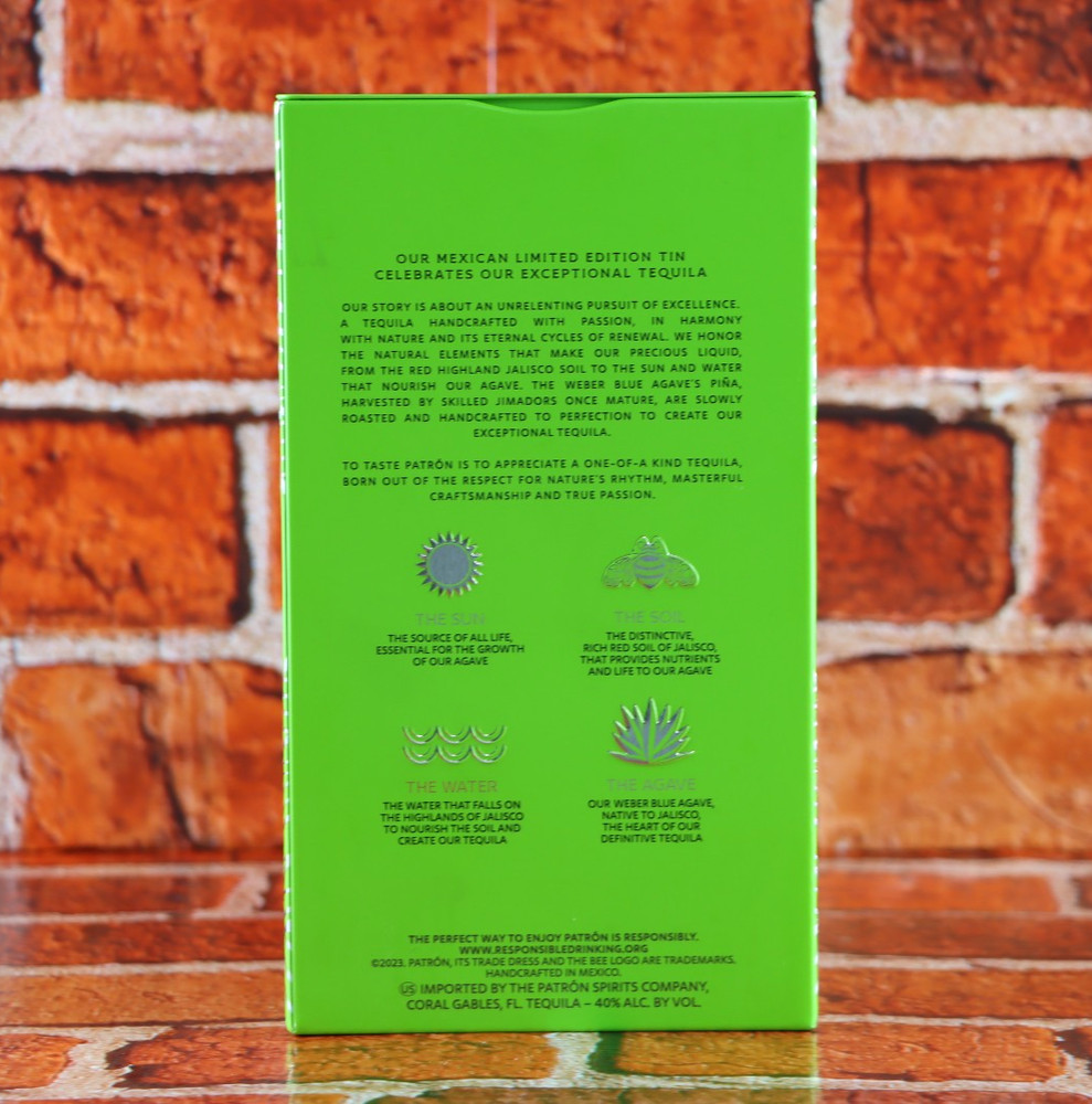 Silver Patron Limited Edition 750ml Case Box Only (GREEN)