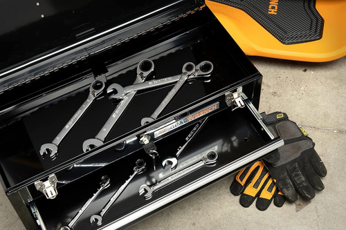 GEARWRENCH 8 Pc. 12 Pt. Reversible Ratcheting Combination Wrench Solid Black