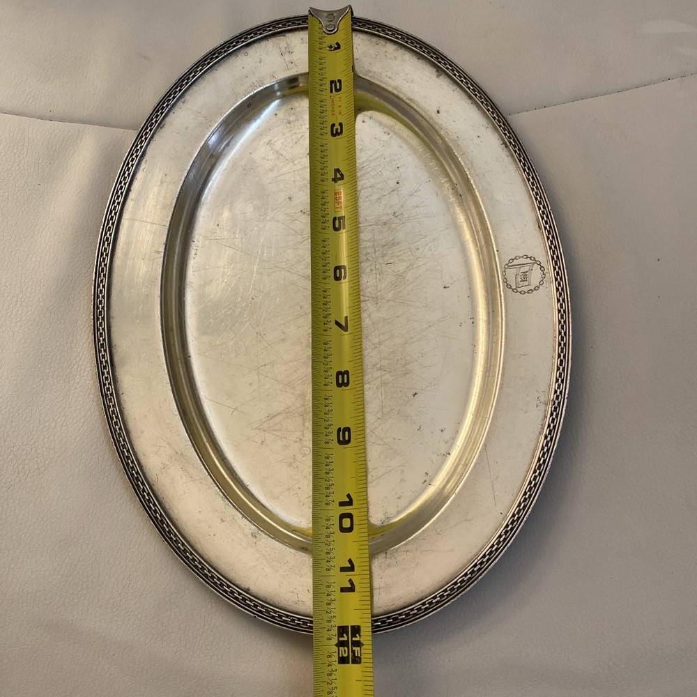 HUDSON NAVIGATION CO c1910 Ship Serving Tray Platter Silver RARE!!