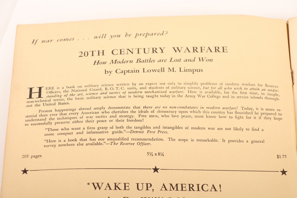 Vintage Pre WWII Mobilization Guide War Propaganda