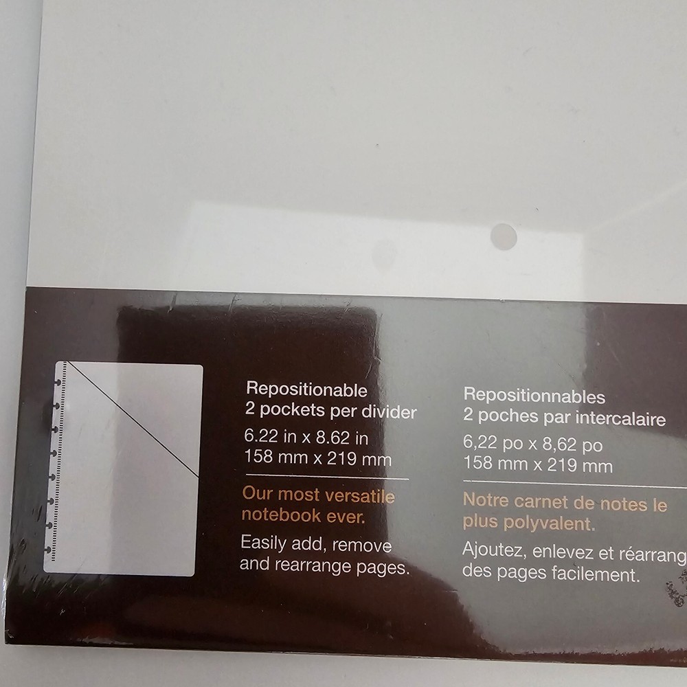 ARC Pocket Poly Dividers 2-Pack Model #20017 Customizable Notebook System NEW