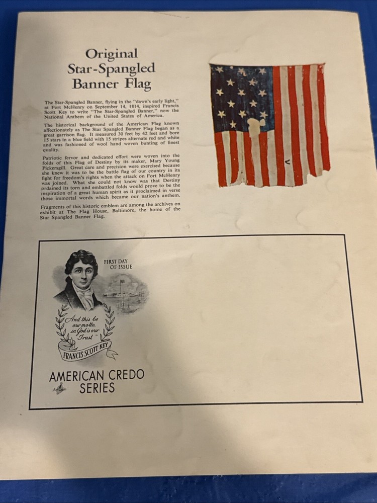 American Credo Francis Scott Key 4c Stamp FD Ceremony Program Sc#1142 CP0785
