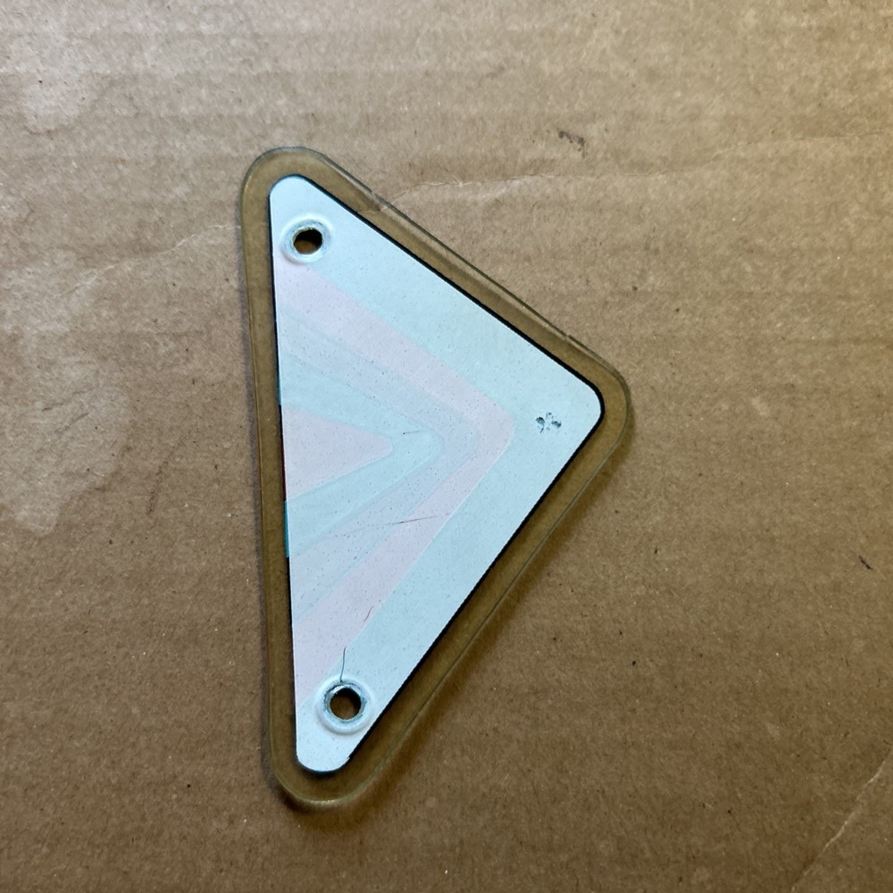 Unknown Spin Out? Triangle 4.5" Playfield Pinball Plastic Part Bp1-b
