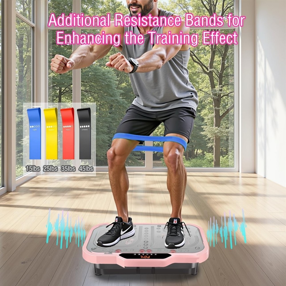 Vibration Plate Exercise Machine, Vibrating Fitness Platform Whole Body Shake...