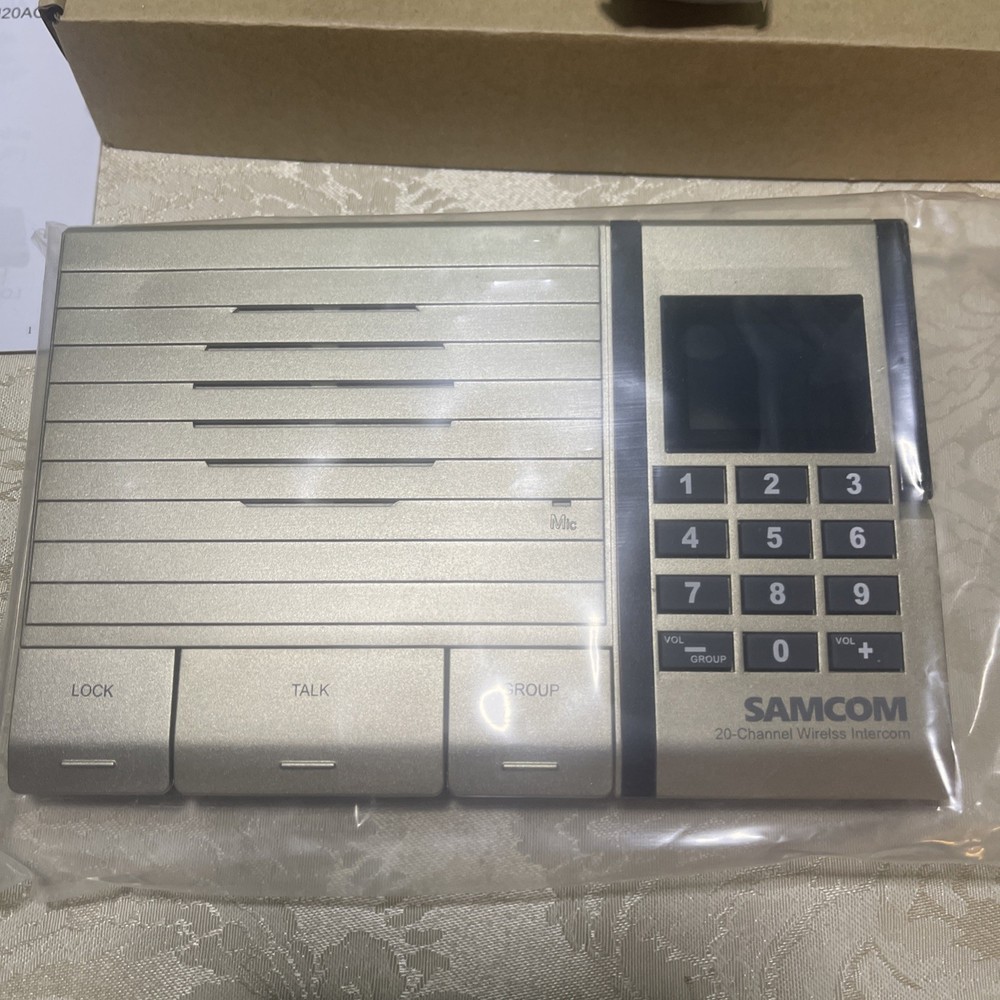 Samcom FTAN20AB Gold 20 channel Digital Wireless Intercom New Open Box
