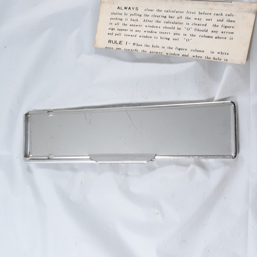 Valiant Personal Calculator 1950’s Vintage