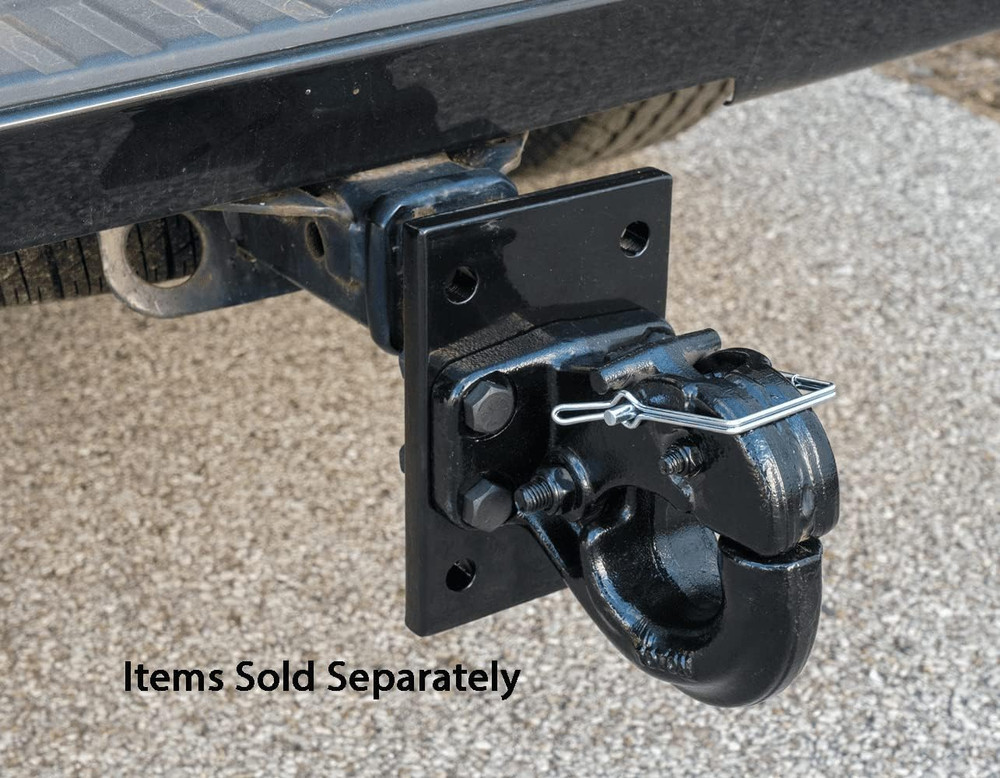 3 Position Pintle Hitch Mount Plate for 2" Hitch Reciever - 20,000 Lbs - Solid S