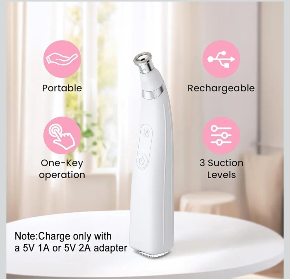 Diamond Microdermabrasion Handheld Machine, 3-Level Suction, Professional Sealed