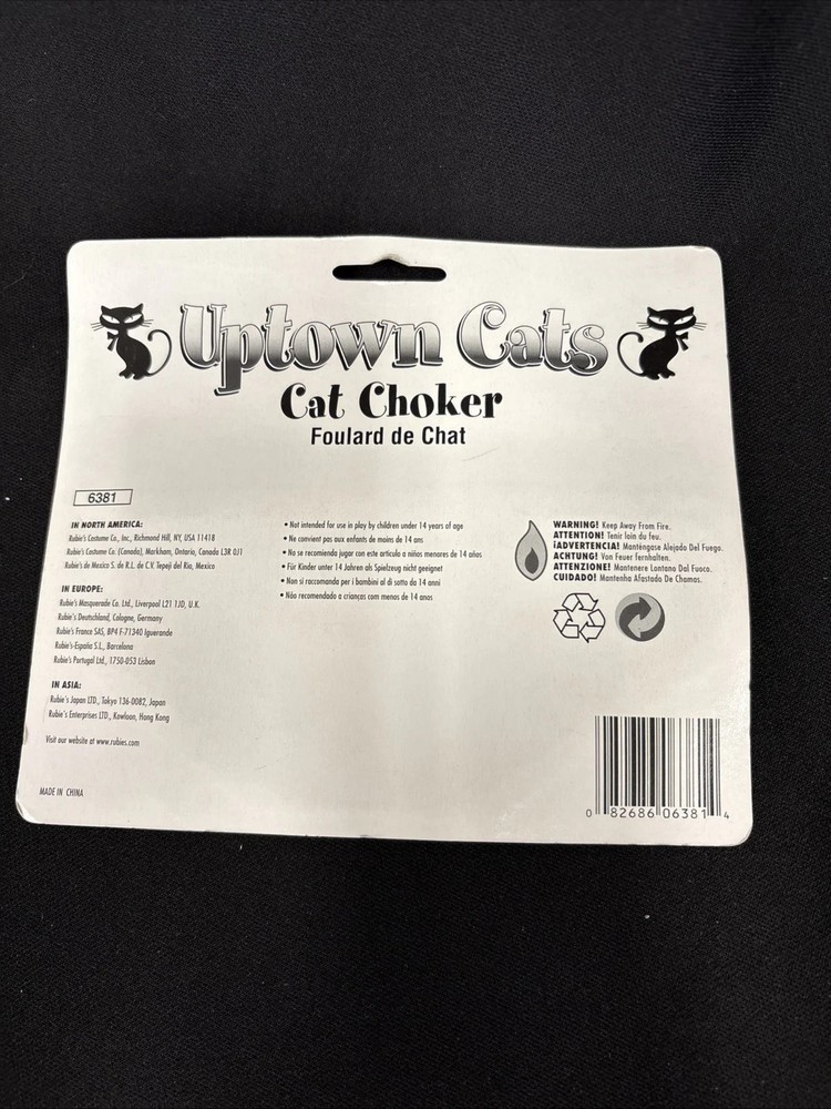 Uptown Cat Choker Halloween Accessory