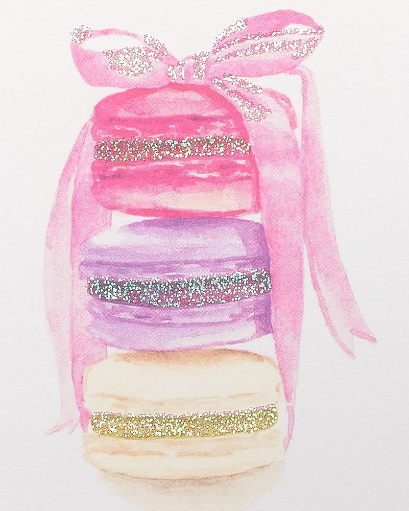 Papyrus Stack of Macarons Boxed Blank Note Cards with 14 Count Macaron New