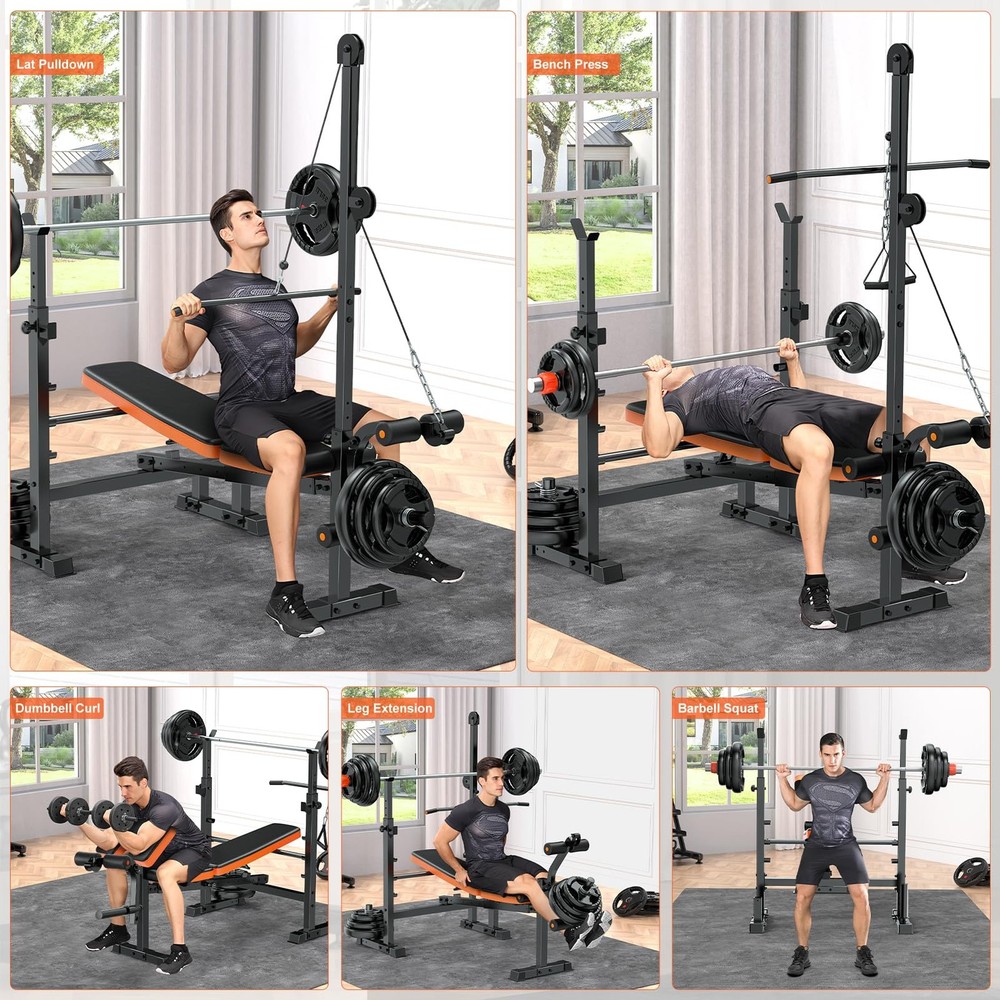 800lbs 8-in-1 Weight Bench – Lat Pulldown
