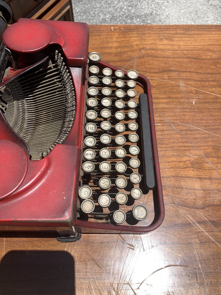 Antique Royal Red Typewriter Portable