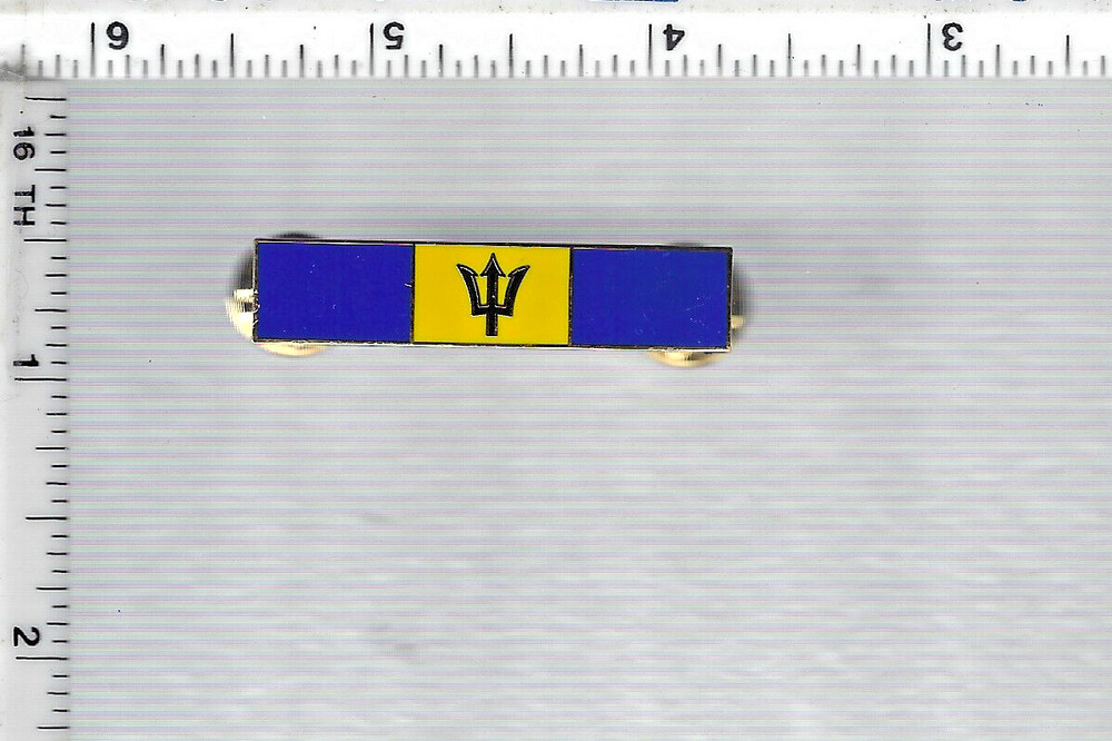 Fire Department - Barbados Flag Citation Bar (screw back)