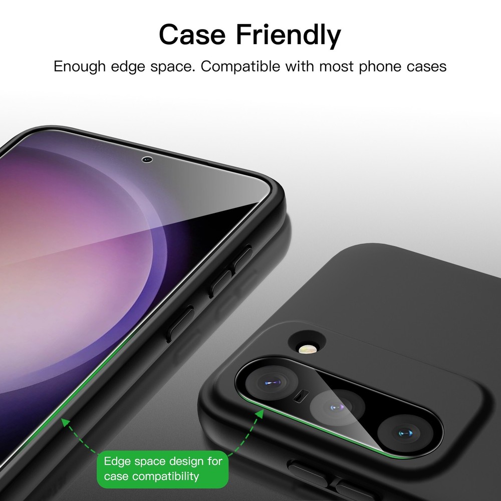 JETech Screen Protector for Samsung Galaxy S23 Plus 5G 6.6" with Lens Protector
