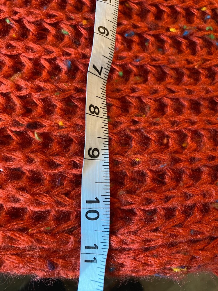 Orange Infinity Knit Scarf