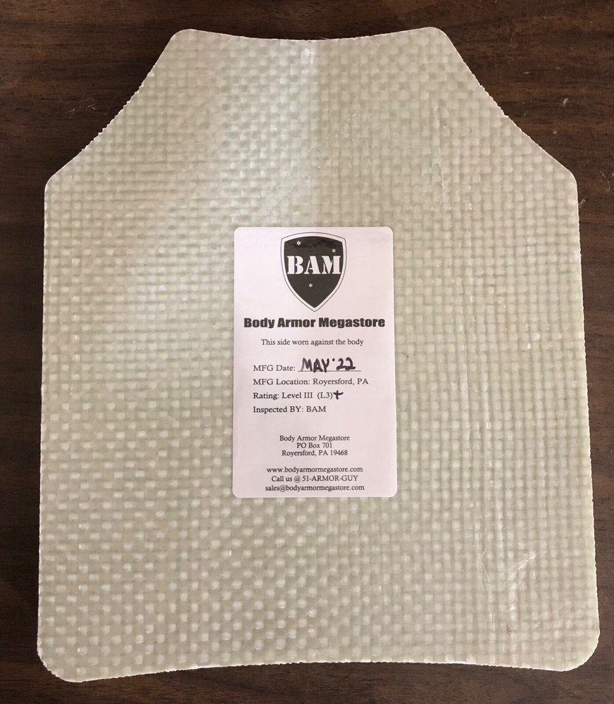 Body Armor | Backpack Bullet Proof Plate | ArmorCore | Level III Plus 3+