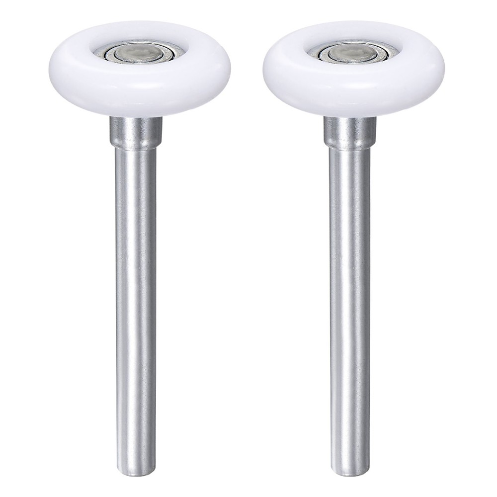 2pcs Garage Door Rollers, 2" Nylon Roller, 4.25" Stem, 11 Balls, White