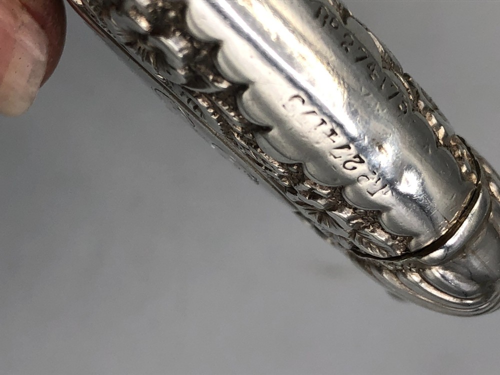 Antique Sterling Silver hinged Vesta Match Case 1.5" x 2.25"