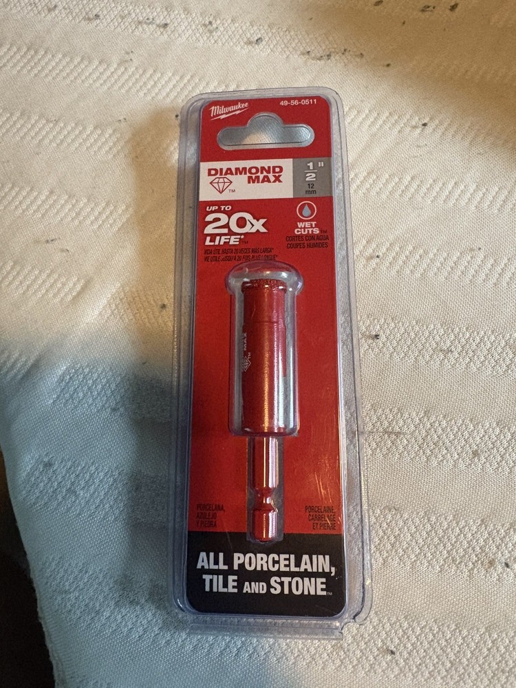 Milwaukee Diamond Max 1/2 in tile Holesaw bit