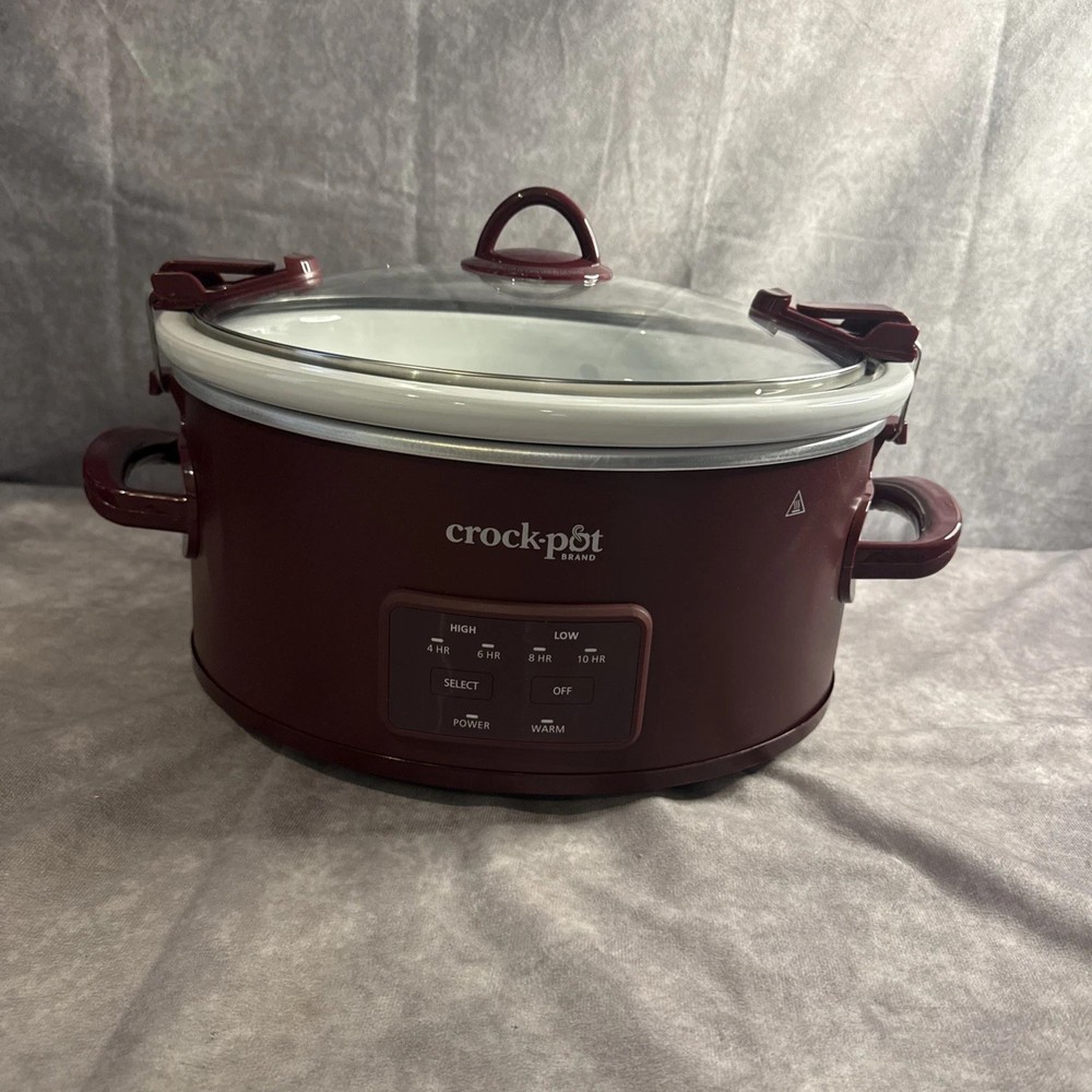 Crock-Pot 6qt Cook & Carry Slow Cooker - Programmable, 3 Settings, Red