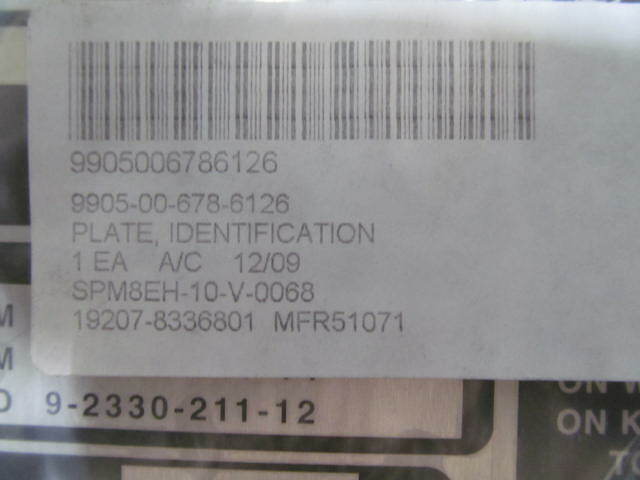 M172A1 25 ton lowboy Blank Data Plate