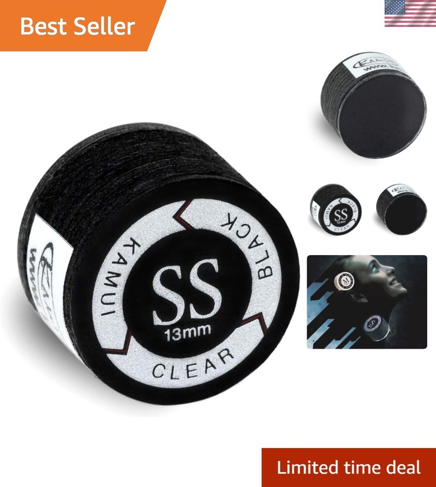 Super Soft 13mm Black Laminated Pool Billiard Cue Tip - Precision Performance