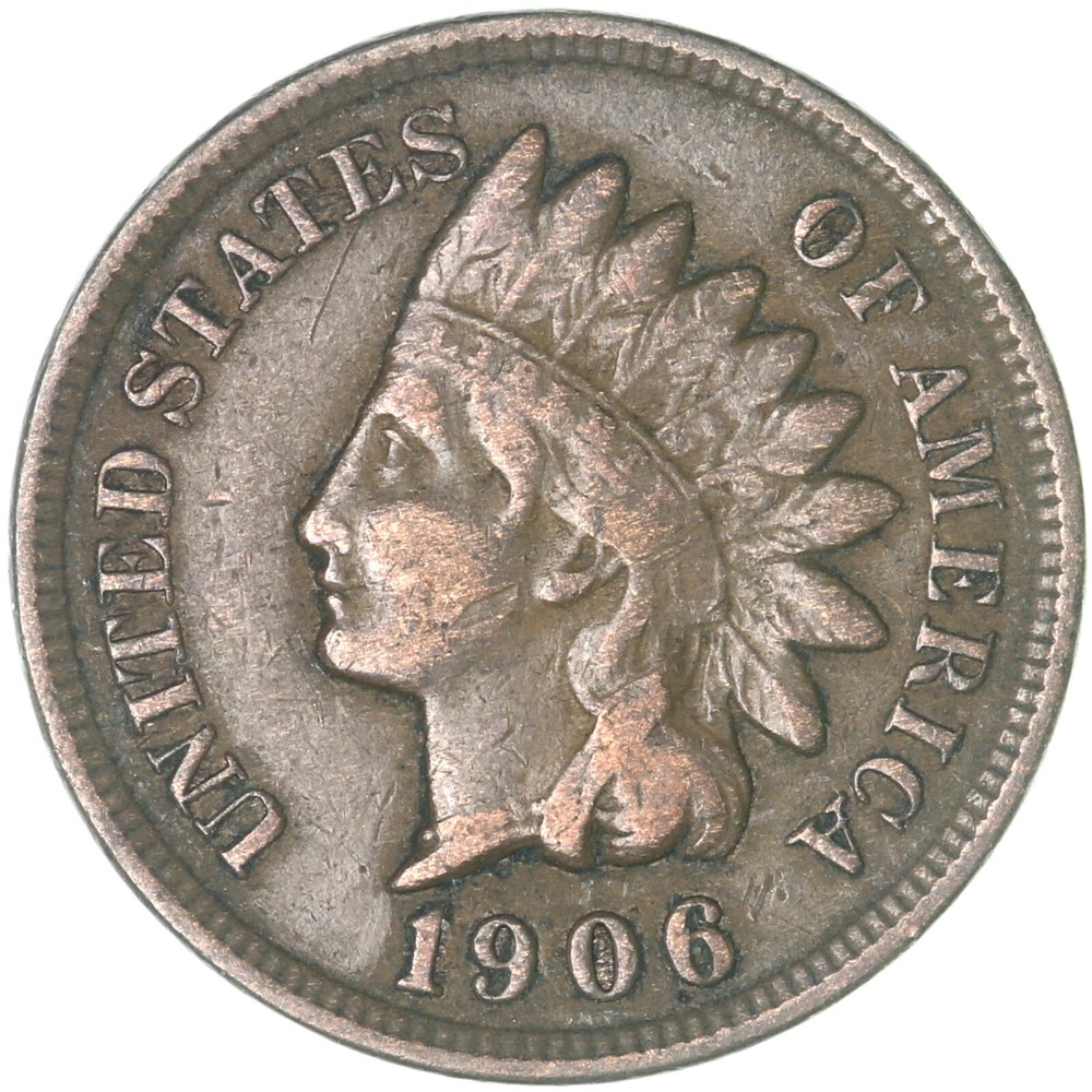 1906 (P) Indian Head Cent Fine Penny FN