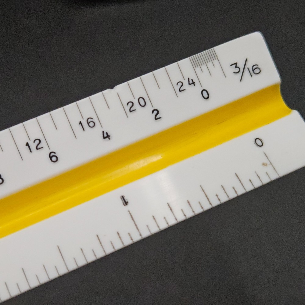 Vintage Dietzgen 1656 BP Triangular Scale Ruler Architecture Drafting