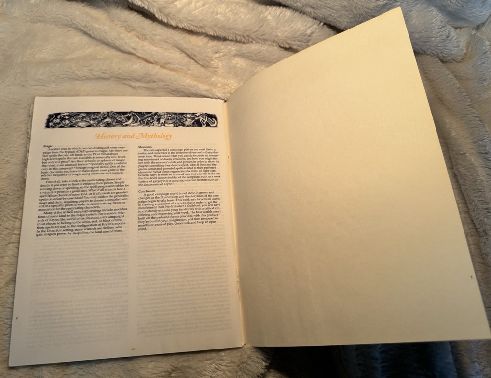 Advanced Dungeons & Dragons World Builder’s Book TSR 1996