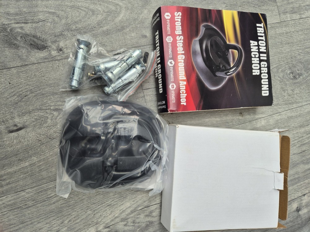 Triton 2 Ground Anchor For Motorcycle- Solid Steel - New
