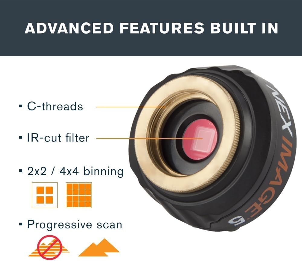 Celestron NexImage 5 Solar System Imager 5MP CMOS Sensor MT9P031 Beginner Camera
