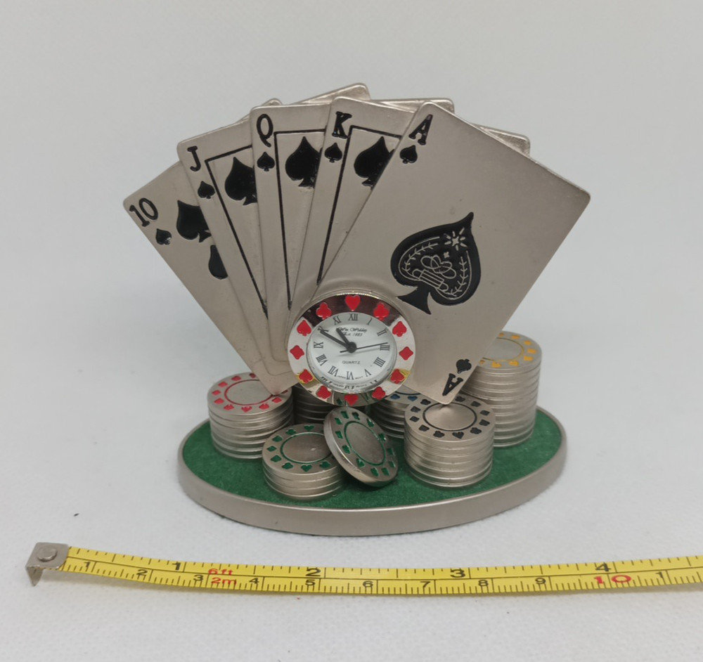 Wm Widdop Miniature Poker Playing Cards Clock