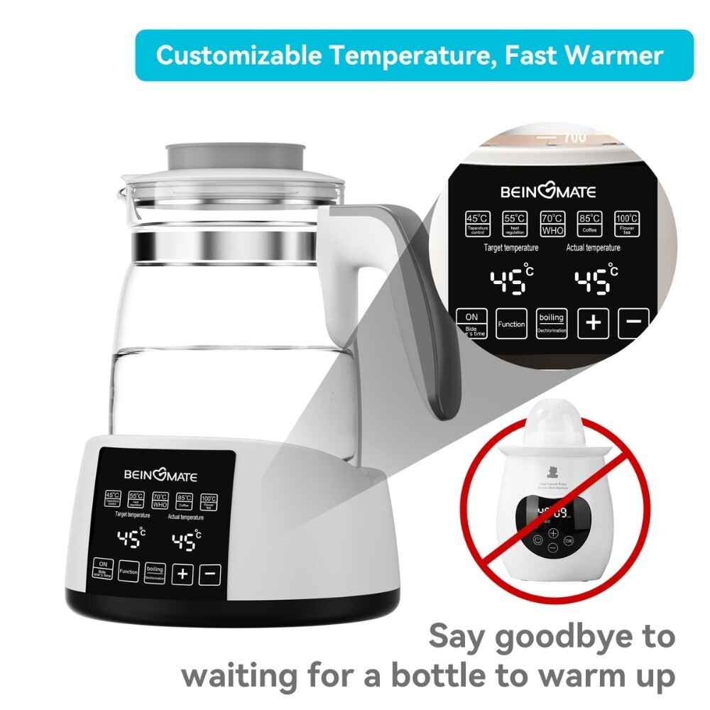 Smart Electric Kettle with Precise Temperature Control, 45-100°C Multi-Use, 1.5L