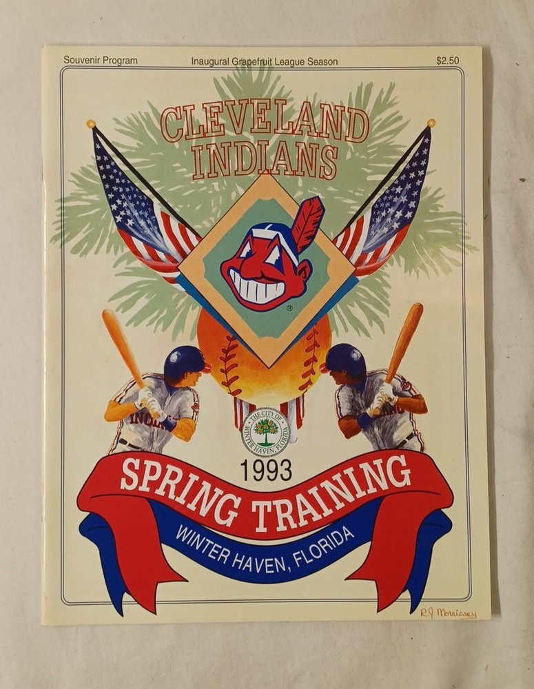 Cleveland Indians 1993 Spring Training MLB Baseball Souvenir Program Florida