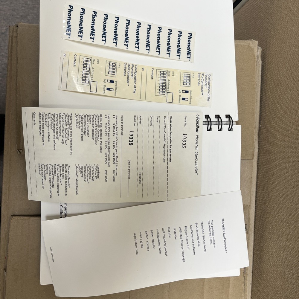 Farallon StarController Apple PhoneNET User Guide Manuals