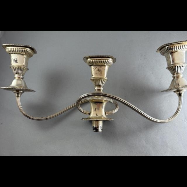 Vintage Silver Plate Candelabrum Top Gadroon Pattern