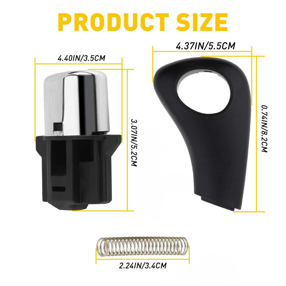 GEAR HANDLE SHIFT KNOB PUSH BUTTON W/ SIDE PLATE FOR 2003 2004 2005 HONDA ACCORD
