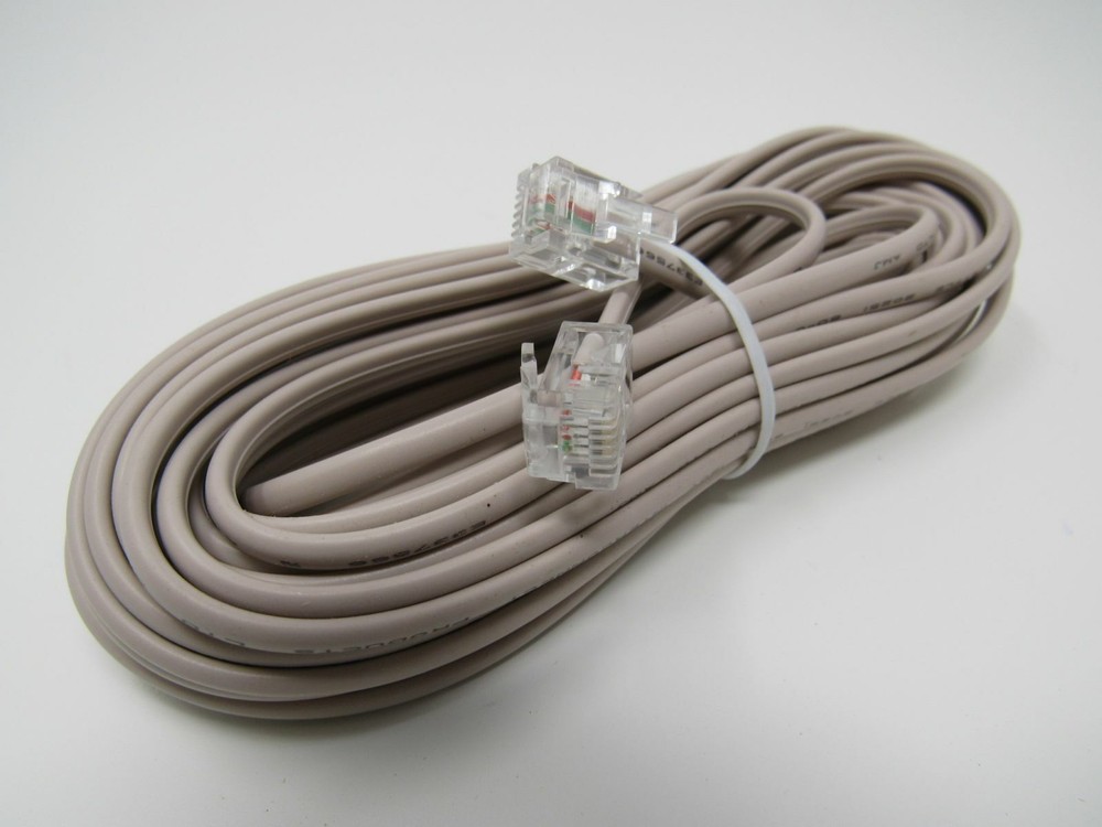Standard Phone Cord Cable RJ-11 25 ft
