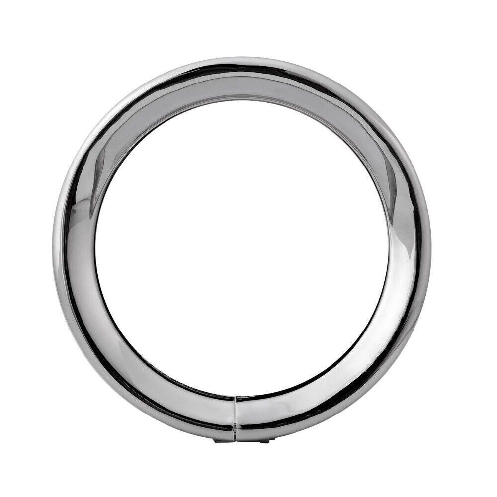 7'' Headlight Visor Style Trim Ring Chrome For-Harley Touring Electra Glide