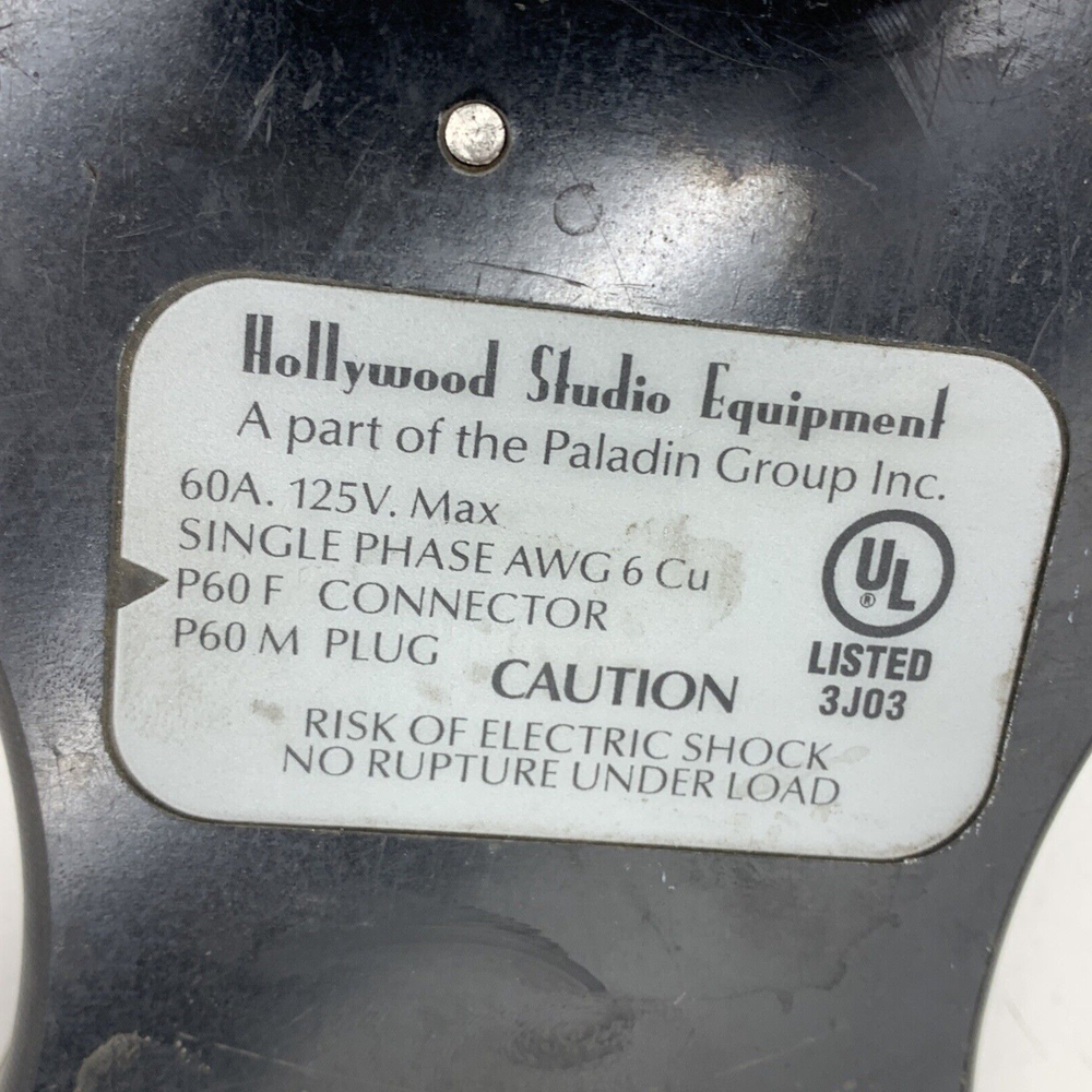 Paladin Stage Pin Studio Lighting Inline Switch Box, 60A 125V, 3-Pin