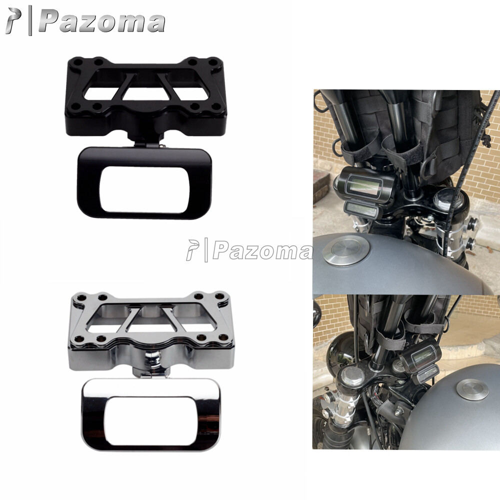 Motorcycle Speedometer Relocation Mount Bracket Gauge Holder For Harley Softail