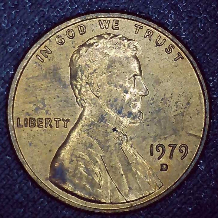 1979 D Lincoln Penny error repunched mintmark