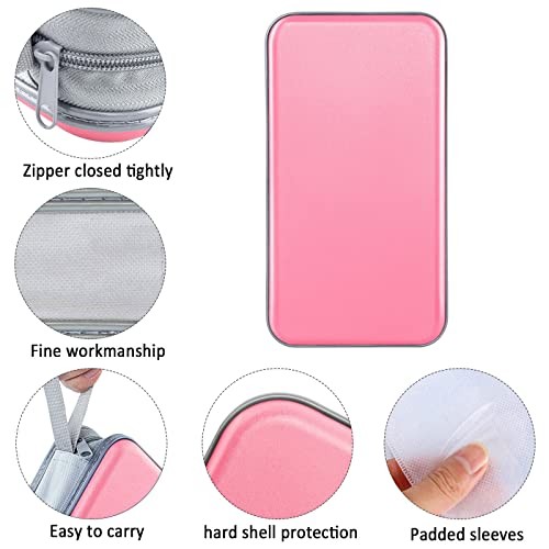 CD Case, DVD Case Holder 96 Capacity Hard Plastic CD DVD Disc Cases Light Pink