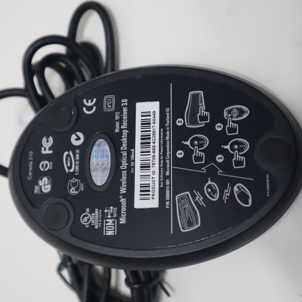 Microsoft USB Wireless Optical Desktop Receiver 3.0 Model 1012